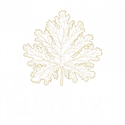 Le logo du restaurant gastronomique FERVEUR qui a été réalisé par Amélie MAUSSION pour Claire HABCHI.